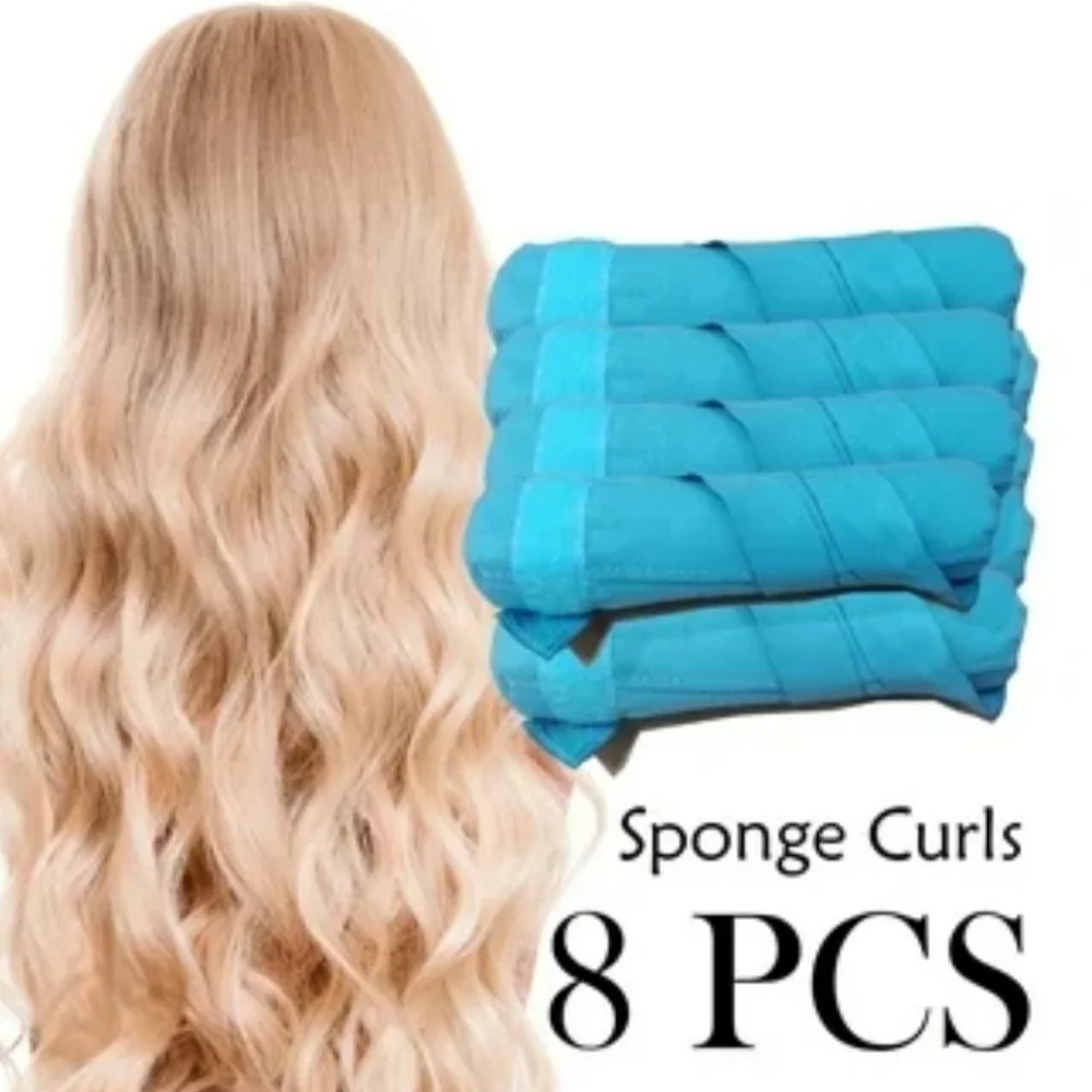 SLEEP STYLER Curlers 8 soft foam rollers Large hair waves L 6